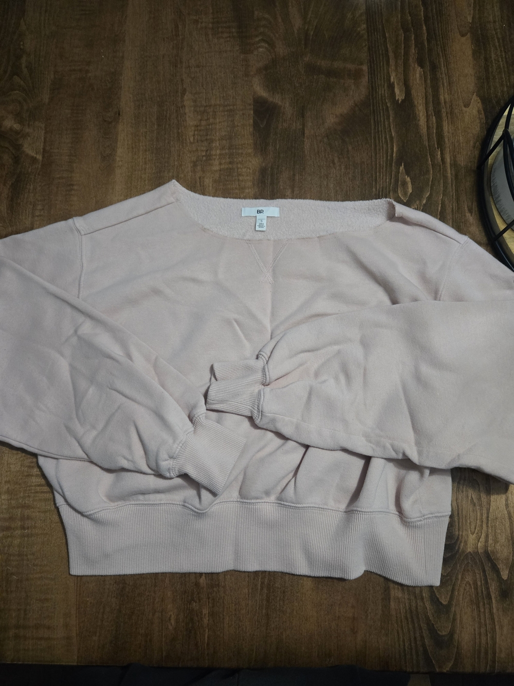 bp Nordstrom Light Pink Cropped Sweatshirt